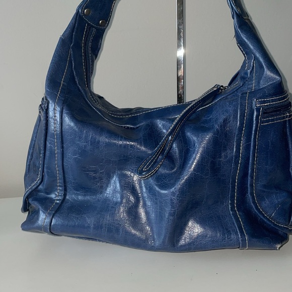 Kenneth Cole Blue Satchel Shoulder Bag - Picture 5 of 11
